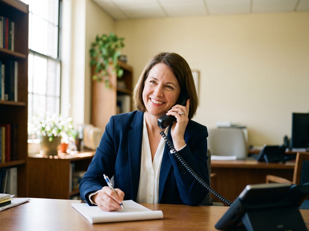 A bizbritain advisor taking a call